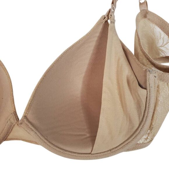 Natori Private Luxuries Underwire Lace Overlay Nursing Bra Nude Size 38 C - Picture 6 of 12